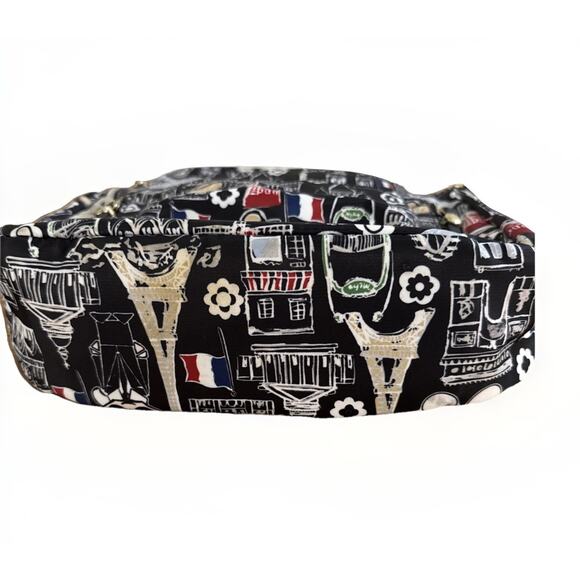 New Karl Lagerfeld 12x10x4 Paris White Scribble Print Messenger Crossbody Bag - Picture 8 of 8